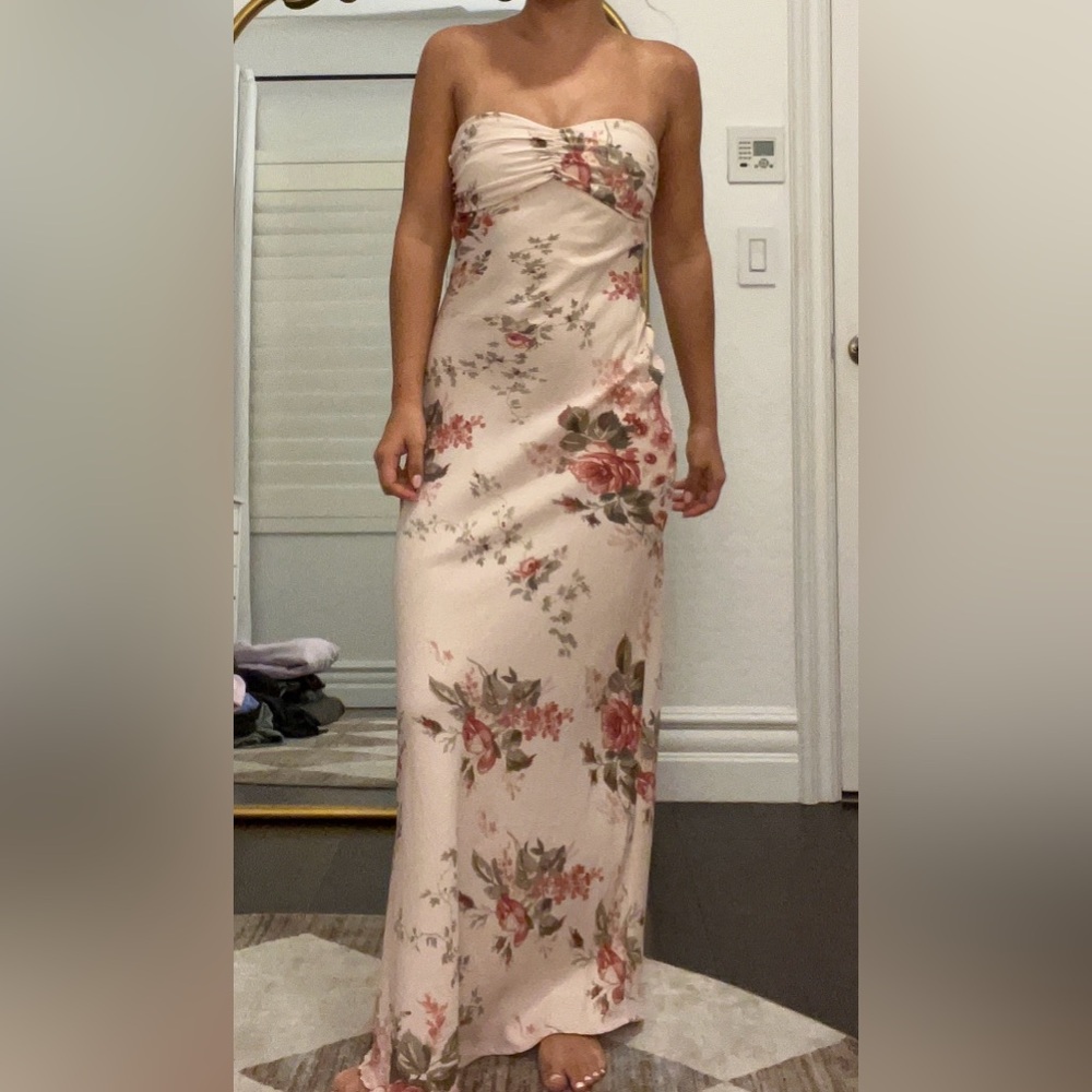 Princess Polly Floral Strapless Maxi Dress